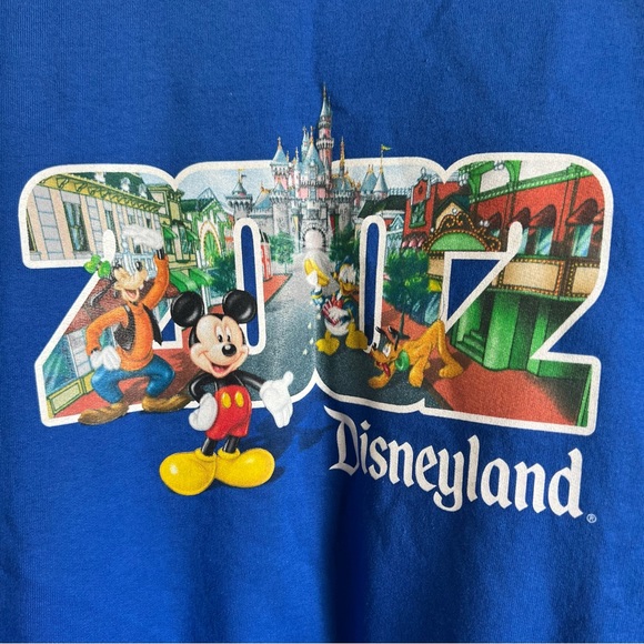 Vintage Disneyland Sweatshirt Adult XL Blue 2002 Mickey, Pluto, Donald, Goofy - Picture 2 of 11
